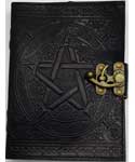 5" x 7" Black Pentagram leather w/ latch
