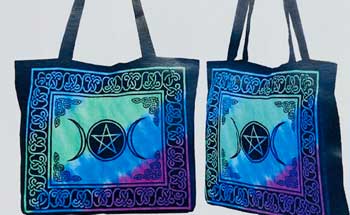 15.7" x 17.7" Triple Moon tote bag