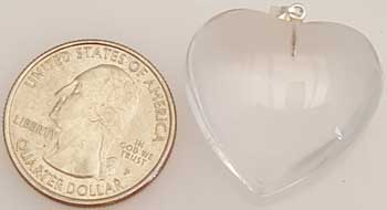 1" Quartz heart Pendant