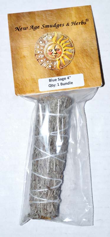 Blue Sage smudge stick 4"