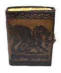 Dragon w Lantern aged looking paper leather w/ latch Dragon w Lantern aged looking paper leather w/ latch