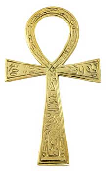 3 1/2" x 6 1/2" Ankh brass