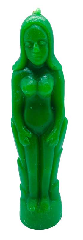Green Female Figure candle
