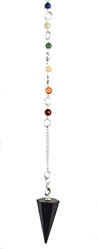 6-sided Shungite Chakra Pendulum