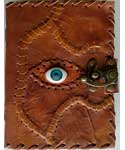 Sacred Eye leather blank book w/ latch