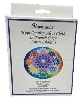 35" diameter Chakra Lotus altar cloth