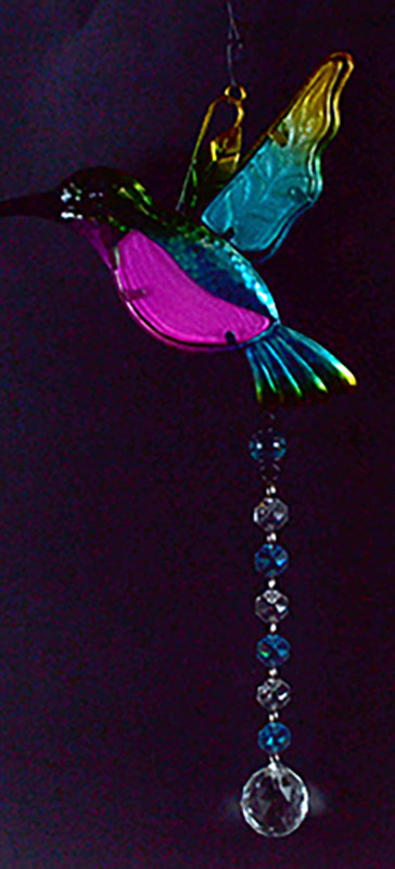 7" x 17" Hummingbird sun catcher