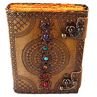 7 Chakra aged looking paper leather w/ latch 7 Chakra aged looking paper leather w/ latch