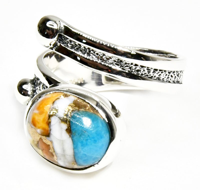 Size 8 Turquoise Spiny Oyster ring