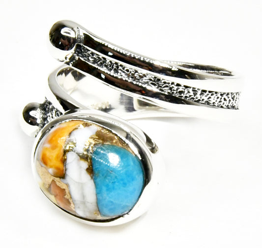 Size 8 Turquoise Spiny Oyster ring