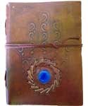 5 5" x 7" Evil Eye Stone Embossed leather w/ cord