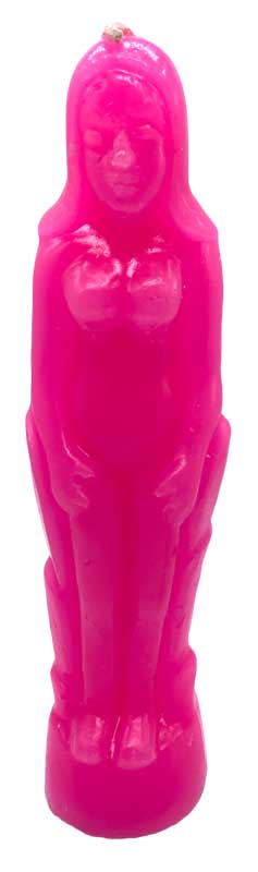 Pink Female figure candle