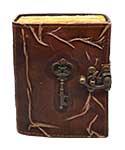 Key aged looking paper leather w/ latch