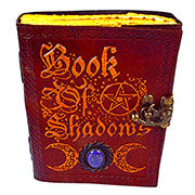 Book of Shadows Journal aged looking paper leather w/ latch