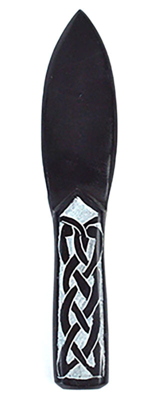 8" Black Celtic Soapstone Athame
