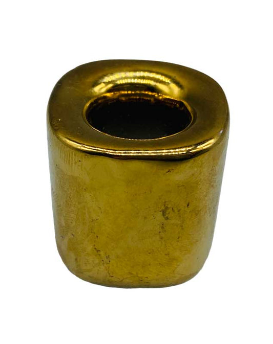 Gold ceramic chime candle holder