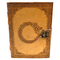 5" x 7" Dragon Ring leather blank book w/ latch
