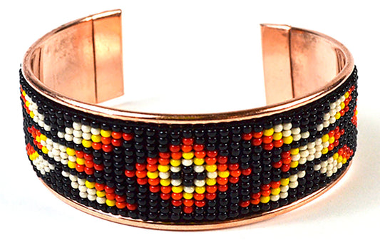 Czech Beaded Copper bracelet