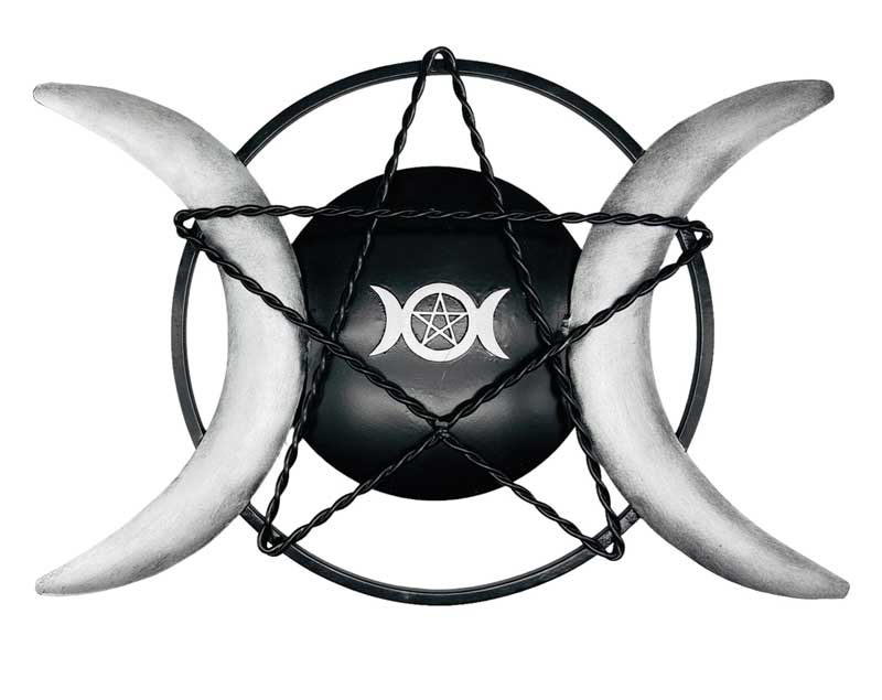 14" Triple Moon iron plaque