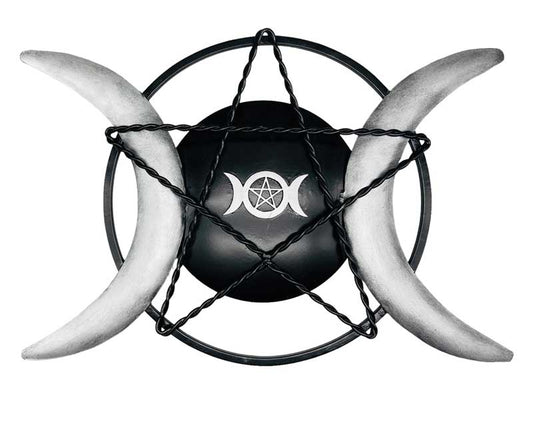 14" Triple Moon iron plaque