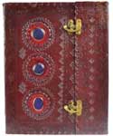 10" x 13" Stone leather blank book w/ latch
